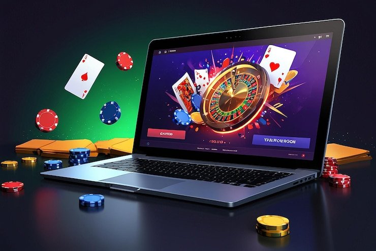wing88 poker table interface showing hole cards, community cards, and betting controls